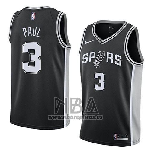 Camiseta San Antonio Spurs Brandon Paul NO 3 Icon 2018 Negro